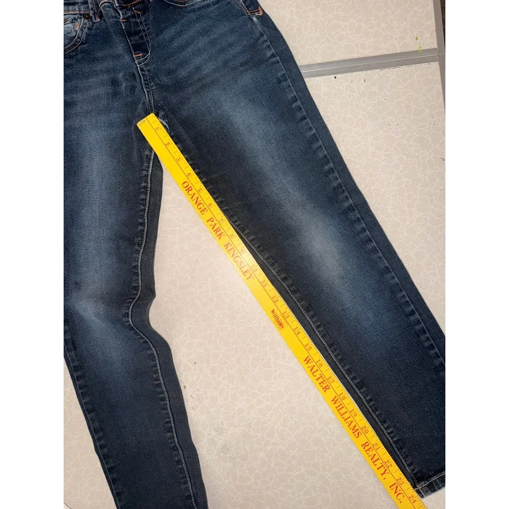 Justice Jeans Girls Size 10 Simply Low Skinny Jeans Dark Wash Blue Denim Stretch